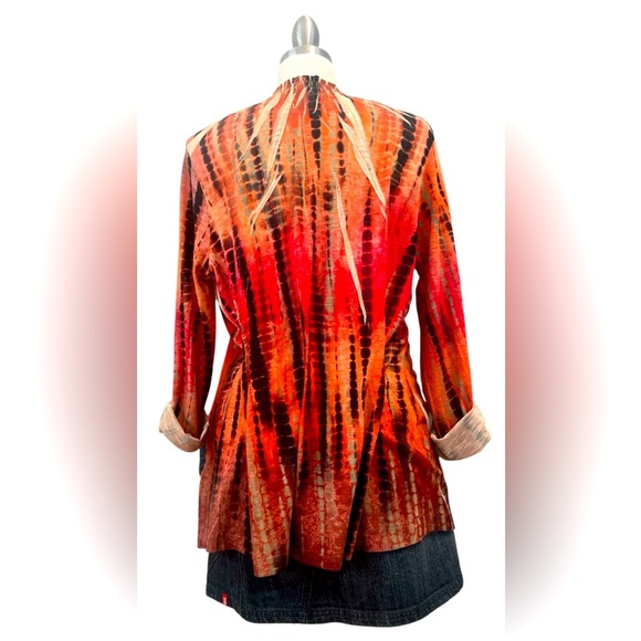 Chico's Vibrant Red and Orange 🍊 Open Cardigan - Picture 6 of 6